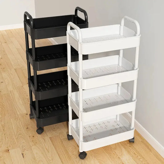 Multi-Layer Trolley Storage Rack for Kitchen, Bedroom, and Bathroom