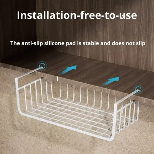 Large Capacity Hanging Net Basket – Wall Mounted Storage Rack for Wardrobe