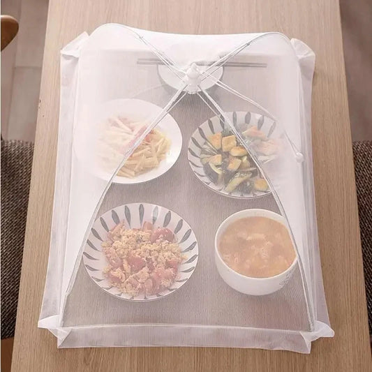 Folding Mesh Food Cover – Washable, Insect-Proof Dish Protector for Home & Kitchen