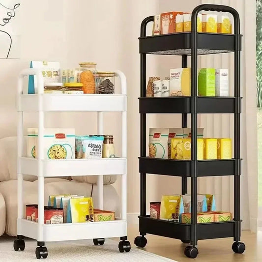 Multi-Layer Trolley Storage Rack for Kitchen, Bedroom, and Bathroom