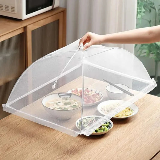 Folding Mesh Food Cover – Washable, Insect-Proof Dish Protector for Home & Kitchen
